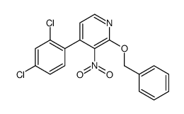 Pyridine, 4-(2,4-dichlorophenyl)-3-nitro-2-(phenylmethoxy)- 结构式