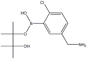 2-氯-5-(氨甲基)苯硼酸频哪醇酯 结构式