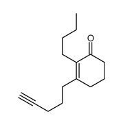 2-Cyclohexen-1-one, 2-butyl-3-(4-pentynyl)- 结构式