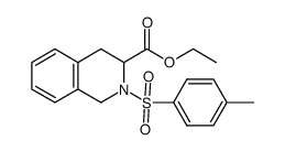 3-Isoquinolinecarboxylic acid, 1,2,3,4-tetrahydro-2-[(4-methylphenyl)sulfonyl]-, ethyl ester 结构式
