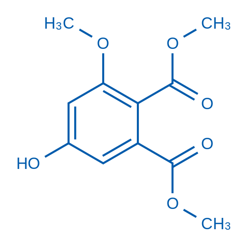 5-羟基-3-甲氧基邻苯二甲酸二甲酯 结构式
