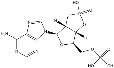 腺苷2',3'-环磷酸5'-磷酸 结构式