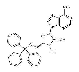 5'-O-三苯基甲基腺苷 结构式