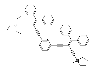 Pyridine, 2,6-bis[3-(diphenylmethylene)-5-(triethylsilyl)-1,4-pentadiynyl]- 结构式
