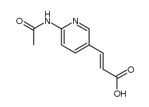 (E)-3-(6-乙酰氨基吡啶-3-基)丙烯酸 结构式