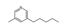 3-甲基-5-戊基吡啶 结构式