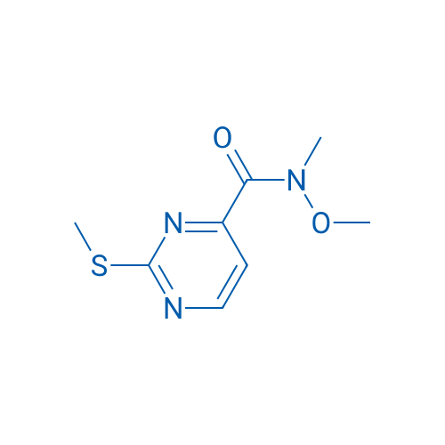 N-甲氧基-N-甲基-2-(甲硫基)嘧啶-4-酰胺 结构式