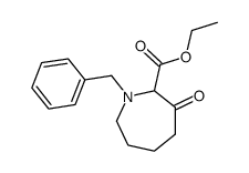 1-苄基-3-氧代氮杂环庚烷-2-甲酸乙酯 结构式
