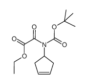 Acetic acid, 2-[3-cyclopenten-1-yl[(1,1-dimethylethoxy)carbonyl]amino]-2-oxo-, ethyl ester 结构式