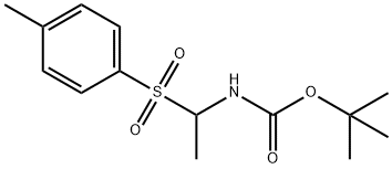 N-[1-[(4-甲基苯基)磺酰基]乙基]氨基甲酸叔丁酯 结构式