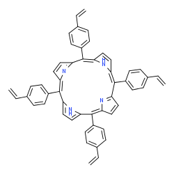 5,10,15,20-四(4-乙烯基苯基)卟啉 结构式