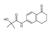 2-羟基-2-甲基-N-(5,6,7,8-四氢-5-氧代-2-萘基)丙酰胺 结构式