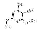2,6-二甲氧基-4-甲基吡啶-3-甲腈 结构式