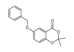 2,2-二甲基-6-苄氧基-4H-1,3-苯并二氧杂环己烯-4-酮 结构式