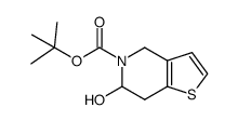 6-羟基-6,7-二氢噻吩并[3,2-c]吡啶-5(4H)-羧酸叔丁酯 结构式