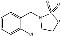 1,2,3-Oxathiazolidine, 3-[(2-chlorophenyl)methyl]-, 2,2-dioxide 结构式