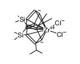 Zirconium, dichloro[(1,2,3,3a,4a,5,6,7,7a,8a-η)-4,8-dihydro-4,4,8,8-tetramethyl-1,3-bis(1-methylethyl)-4,8-disila-s-indacene-1,4a(1H)-diyl]- 结构式