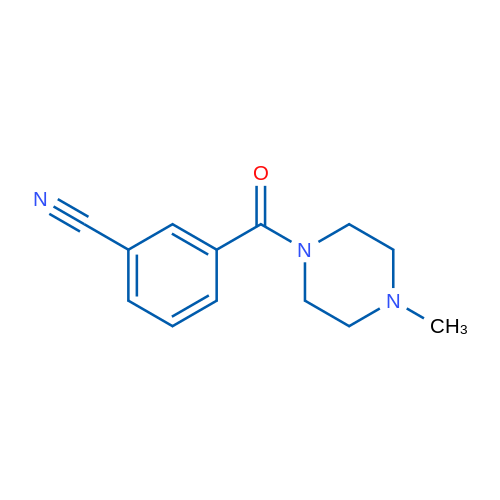 3-(4-Methylpiperazine-1-carbonyl)benzonitrile 结构式