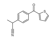 2-[4-(thien-2-ylcarbonyl)phenyl]propiononitrile 结构式