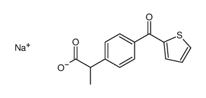 2-[4-(2-噻吩基羰基)苯基]丙酸钠 结构式