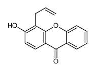 3-羟基-4-(2-丙烯基)-9H-占吨-9-酮 结构式