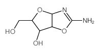 O,N-亚氨基甲基-β-D-阿拉伯呋喃糖 结构式