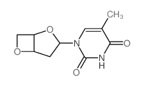 1-(3,5-脱水-2-脱氧-Β-D-苏-戊呋喃糖基)胸腺嘧啶 结构式
