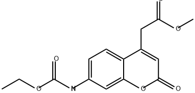 7-乙氧羰基氨基-2-氧代-2H-1-苯并吡喃-4-乙酸甲酯 结构式