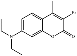3-溴-4-甲基-7-(二乙氨基)香豆素 结构式