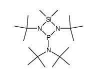 1,3-Diaza-2-phospha-4-silacyclobutan-2-amine, N,N,1,3-tetrakis(1,1-dimethylethyl)-4,4-dimethyl- 结构式