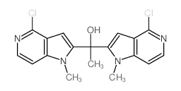 4-氯-α-(4-氯-1-甲基-1H-吡咯并[3,2-c]吡啶-2-基)-α,1-二甲基-1H-吡咯并[3,2-c]吡啶-2-甲醇 结构式