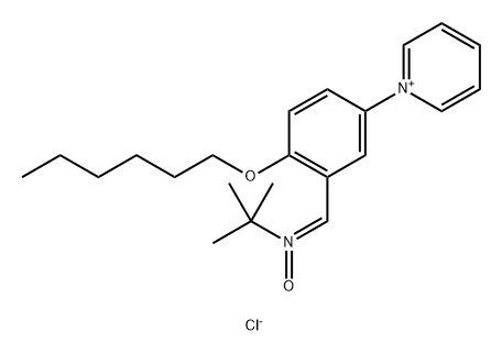 Pyridinium, 1-[3-[[(1,1-dimethylethyl)oxidoimino]methyl]-4-(hexyloxy)phenyl]-, chloride (1:1) 结构式