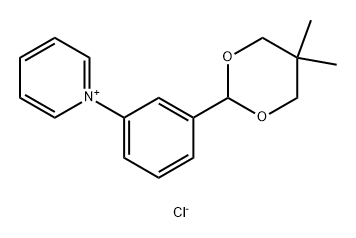 1-[3-(5,5-二甲基-1,3-二氧六环-2-基)苯基]吡啶鎓氯化物 结构式