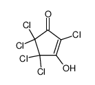 2,4,4,5,5-五氯-3-羟基-2-环戊烯-1-酮 结构式