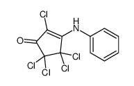 2,4,4,5,5-五氯-3-(苯氨基)-2-环戊烯-1-酮 结构式