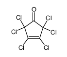 2,2,3,4,5,5-六氯-3-环戊烯-1-酮 结构式