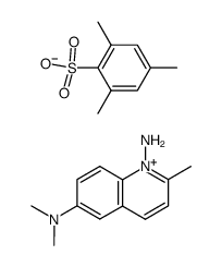 1-氨基-6-(二甲氨基)-2-甲基喹啉鎓 2,4,6-三甲基苯磺酸盐 结构式