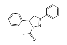 1-(3,5-二苯基-3,4-二氢吡唑-2-基)乙酮 结构式