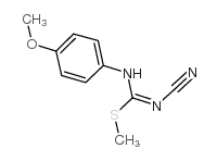 1-氰基-3-(4-甲氧基苯基)-2-甲基异硫脲 结构式