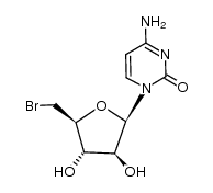 4-氨基-1-(5-溴-5-脱氧-β-D-阿拉伯呋喃糖基)嘧啶-2(1H)-酮 结构式