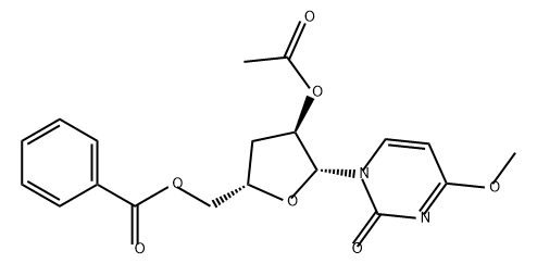 Uridine, 3'-deoxy-4-O-methyl-, 2'-acetate 5'-benzoate (9CI) 结构式