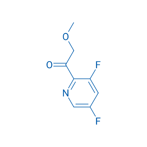1-(3,5-二氟-2-吡啶)-2-甲氧基乙酮 结构式