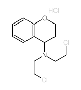 N,N-双(2-氯乙基)-3,4-二氢-2H-苯并吡喃-4-胺 盐酸盐 结构式