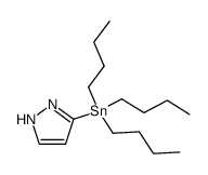 1H-Pyrazole, 3-(tributylstannyl)- 结构式