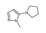 1-甲基-5-(1-吡咯烷基)-1H-吡唑 结构式