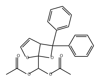 Methanediol, 1-(6,6-diphenyl-2,7-dioxabicyclo[3.2.0]hept-3-en-1-yl)-, 1,1-diacetate 结构式