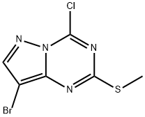 8-溴-4-氯-2-(甲硫基)吡唑并[1,5-A][1,3,5]三嗪 结构式