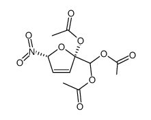 Methanediol, 1-[(2R,5R)-2-(acetyloxy)-2,5-dihydro-5-nitro-2-furanyl]-, 1,1-diacetate, rel- 结构式