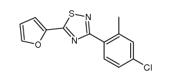 3-(4-氯-2-甲基苯基)-5-(呋喃-2-基)-1,2,4-噻二唑 结构式