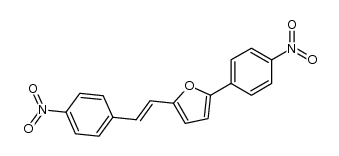 (E)-2-(4-硝基苯基)-5-[2-(4-硝基苯基)乙烯基]呋喃 结构式
